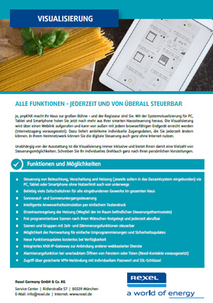 plug&play KNX - Infomaterial - Factsheet Visualisierung